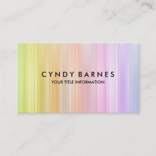 Rainbow Stripe Sheen Business Card