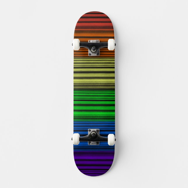 Rainbow Stripe Skateboard (Front)