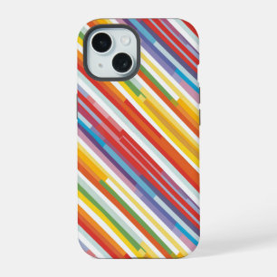 Rainbow Stripe Swirl iPhone 15 Case