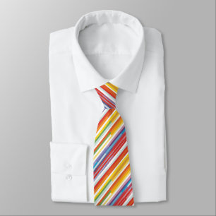 Rainbow Stripe Swirl Tie