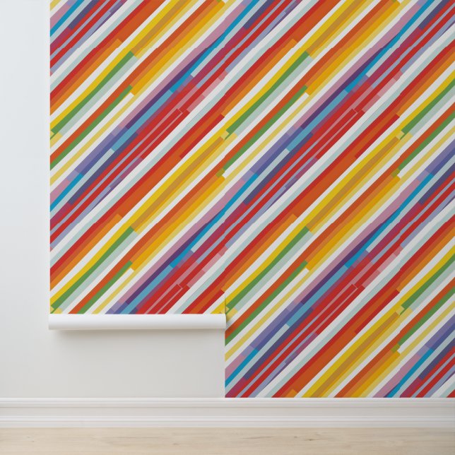 Rainbow Stripe Swirl Wallpaper (Application)