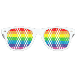 rainbow striped retro sunglasses
