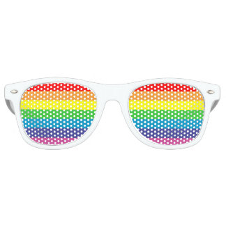 rainbow striped retro sunglasses