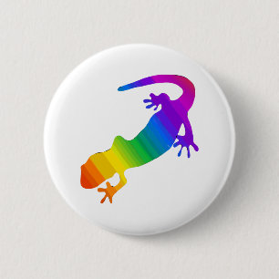 Rainbow Striped Salamander 6 Cm Round Badge
