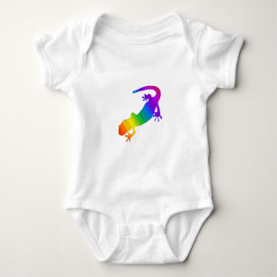 Rainbow Striped Salamander Baby Bodysuit