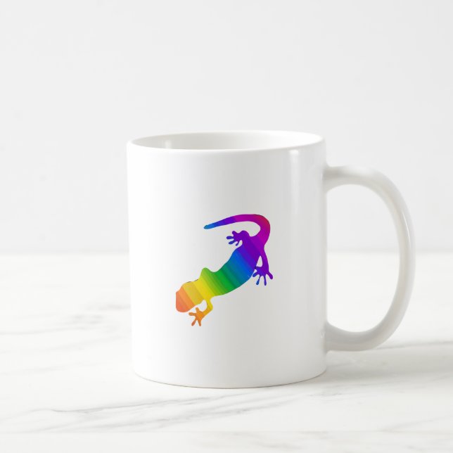 Rainbow Striped Salamander Coffee Mug (Right)
