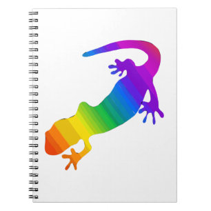 Rainbow Striped Salamander Spiral Notebook