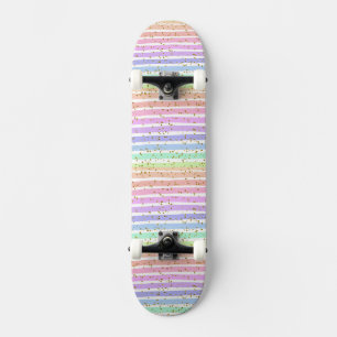 Rainbow striped skateboard