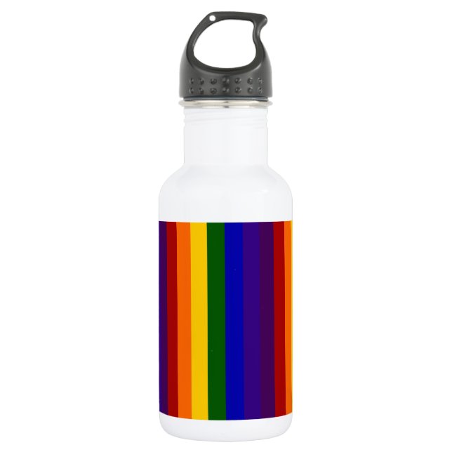 Rainbow Stripes 532 Ml Water Bottle (Front)