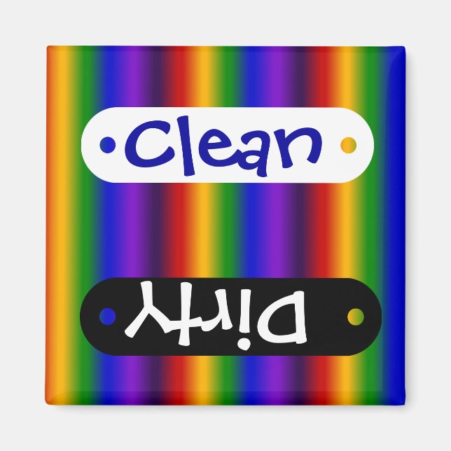 Rainbow Stripes Abstract Blur Colourful Gifts Magnet (Front)