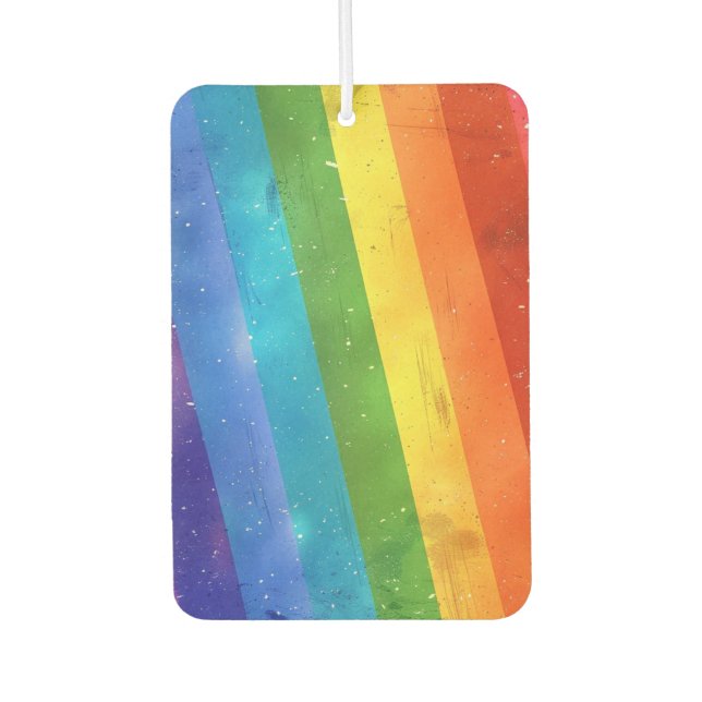 Rainbow Stripes Air Freshener (Front)