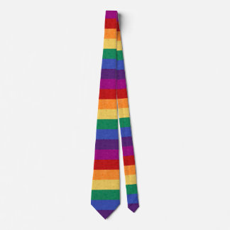 Rainbow Stripes and Abstract Pattern Tie