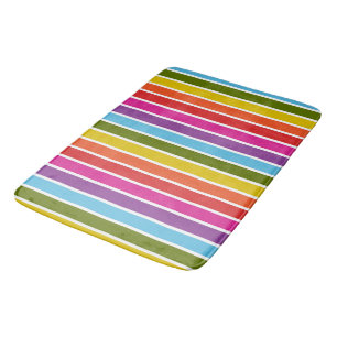 Rainbow Stripes Bath Mat