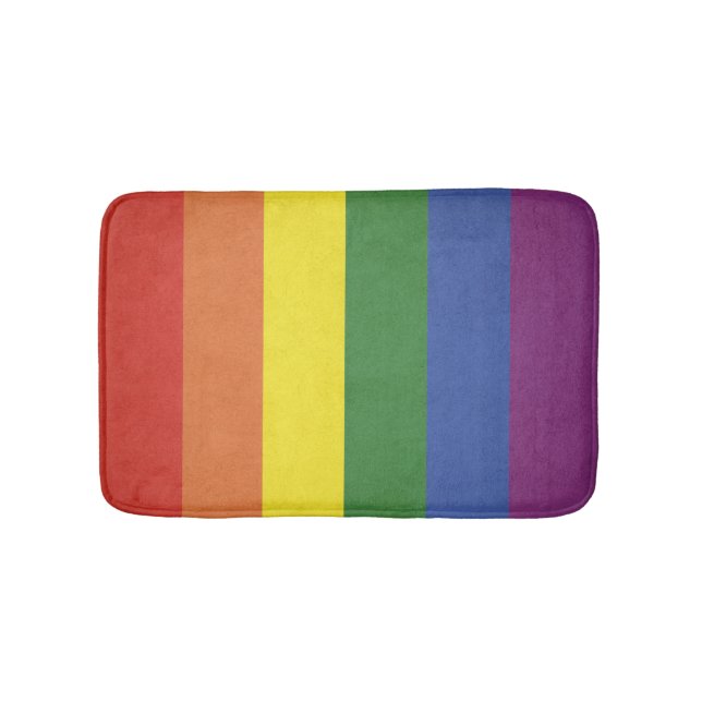Rainbow stripes bath mat (Front)