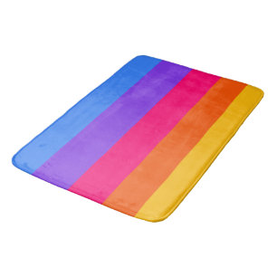 Rainbow Stripes Bath Mat