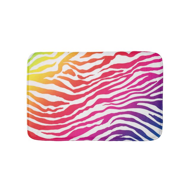 Rainbow Stripes Bath Mat (Front)