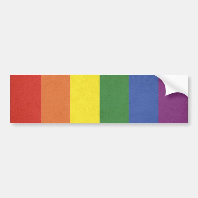 Rainbow stripes bumper sticker (Front)
