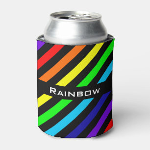 Rainbow Stripes Can Cooler