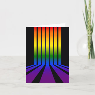 Rainbow stripes card