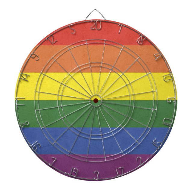 Rainbow stripes dartboard (Front)