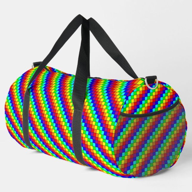 Rainbow Stripes - Duffel Bag (Right Corner)