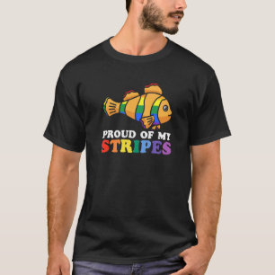 Rainbow Stripes Fish Lgbtq Gay Pride Lesbian Toler T-Shirt