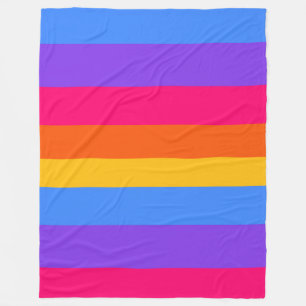 Rainbow Stripes Fleece Blanket