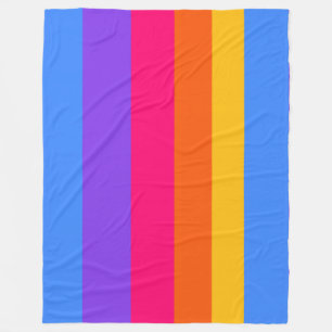 Rainbow Stripes Fleece Blanket