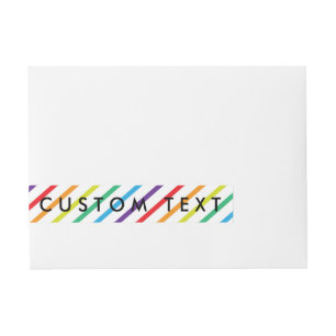 Rainbow Stripes Fun Wrap Around Invite Labels