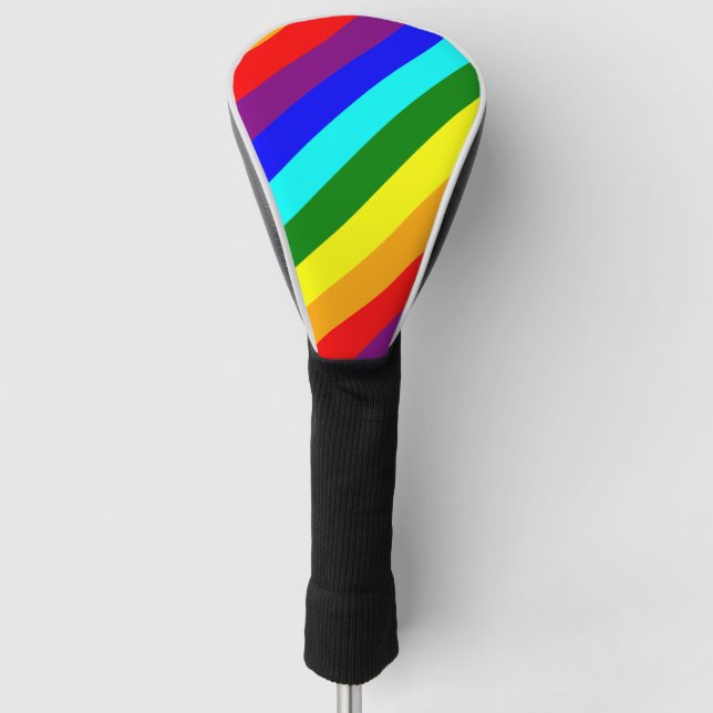 Rainbow Stripes Golf Head Cover (Front)