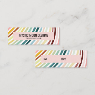 Rainbow Stripes Handmade CUSTOM PriceSize Hang Tag