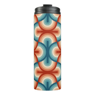 Rainbow stripes illustration pattern thermal tumbler