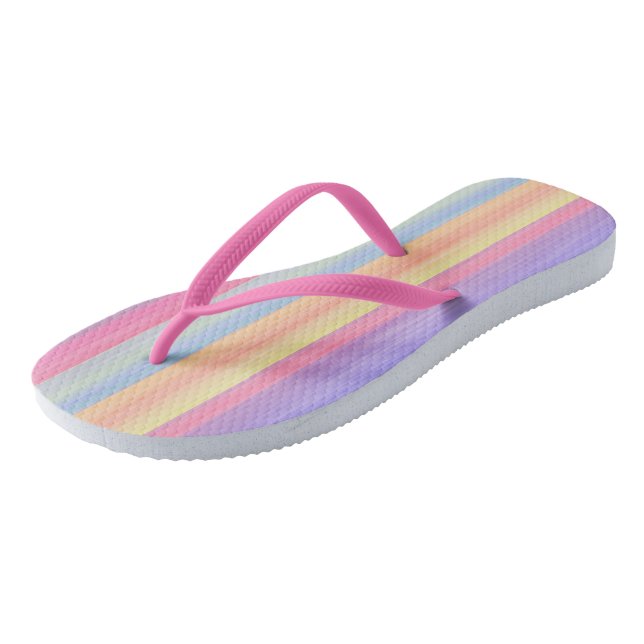 rainbow stripes jandals (Angled)