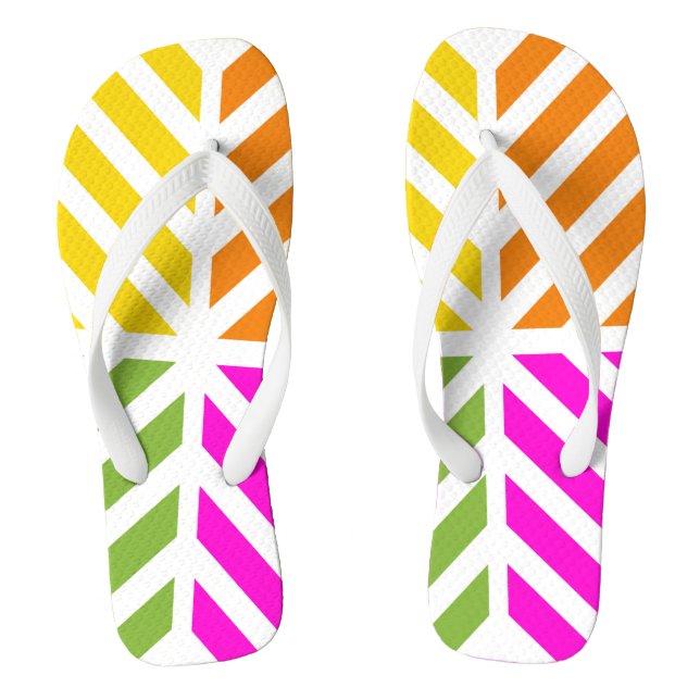 Rainbow Stripes Jandals (Footbed)