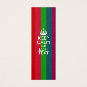 Rainbow Stripes Keep Calm And Your Text Customise