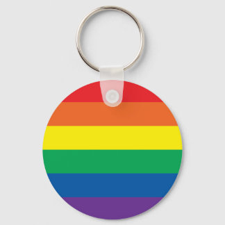 Rainbow Stripes Key Ring