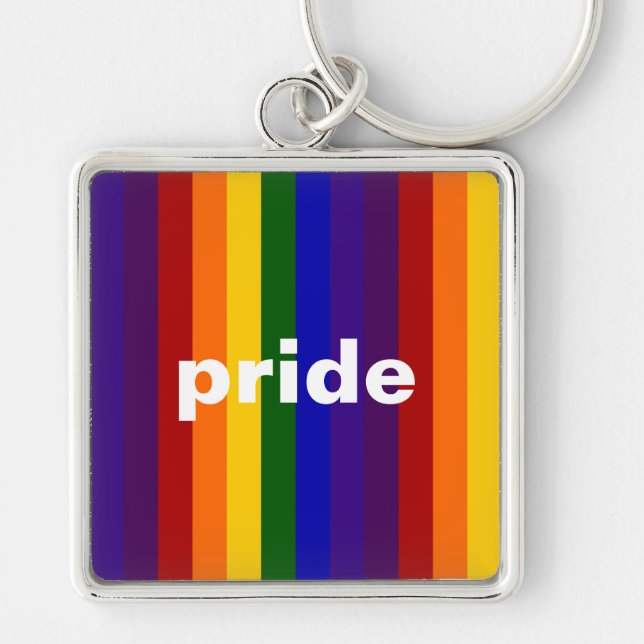 Rainbow Stripes Key Ring (Front)