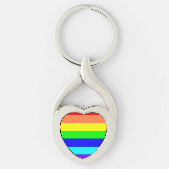 Rainbow Stripes Key Ring (Front)