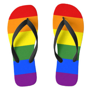Rainbow Stripes LGBTQ Pride Jandals