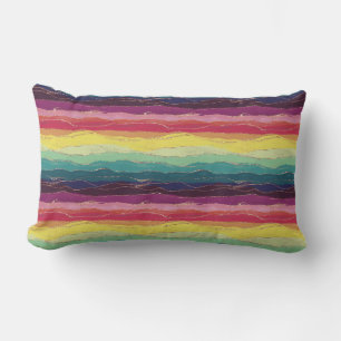 Rainbow Stripes Lumbar Cushion