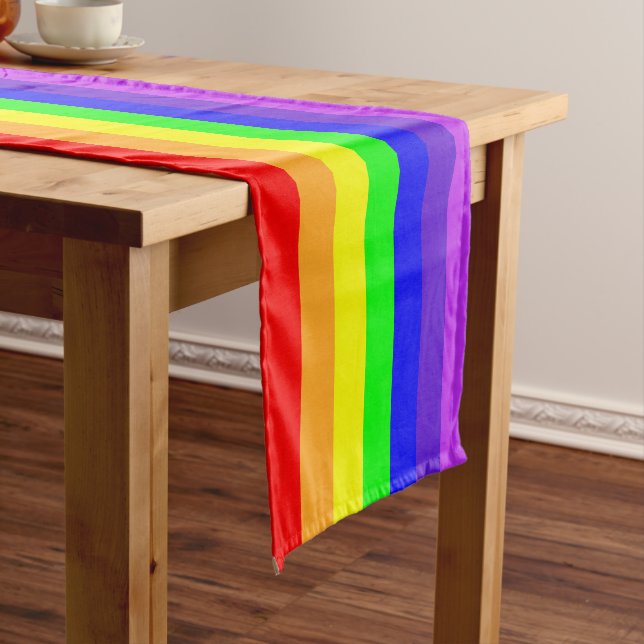 Rainbow Stripes Medium Table Runner (In Situ)