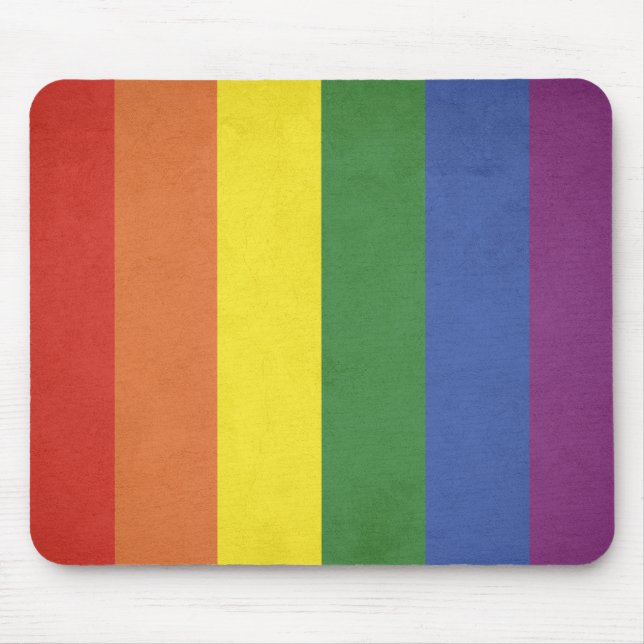 Rainbow stripes mouse pad (Front)
