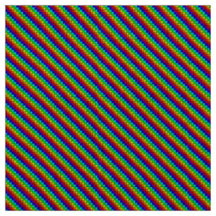 Rainbow Stripes - Natural Linen Fabric