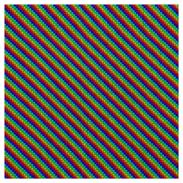Rainbow Stripes - Natural Linen Fabric (Swatch)