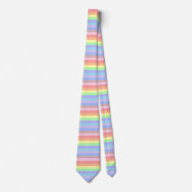 Rainbow Stripes of Pastel Colours Tie