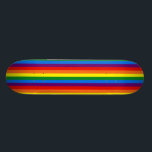 Rainbow Stripes on Black Gay Pride LGBT Support Skateboard<br><div class="desc">Show off your pride or support with this cool rainbow pride skateboard! Wanna add some text or slogan? Get into the full customisation area by clicking the Customise It button.</div>