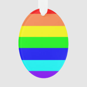 Rainbow Stripes Ornament