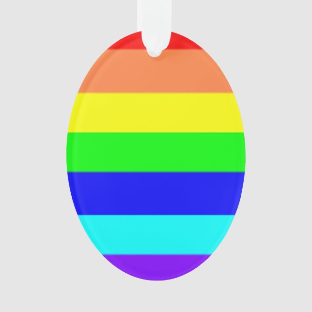 Rainbow Stripes Ornament (Front)