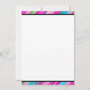 Rainbow Stripes Pattern Birthday Custom Template