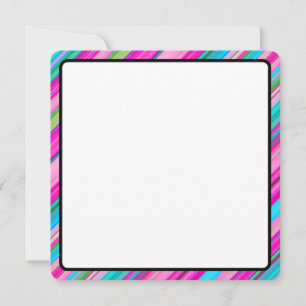 Rainbow Stripes Pattern Birthday Custom Template